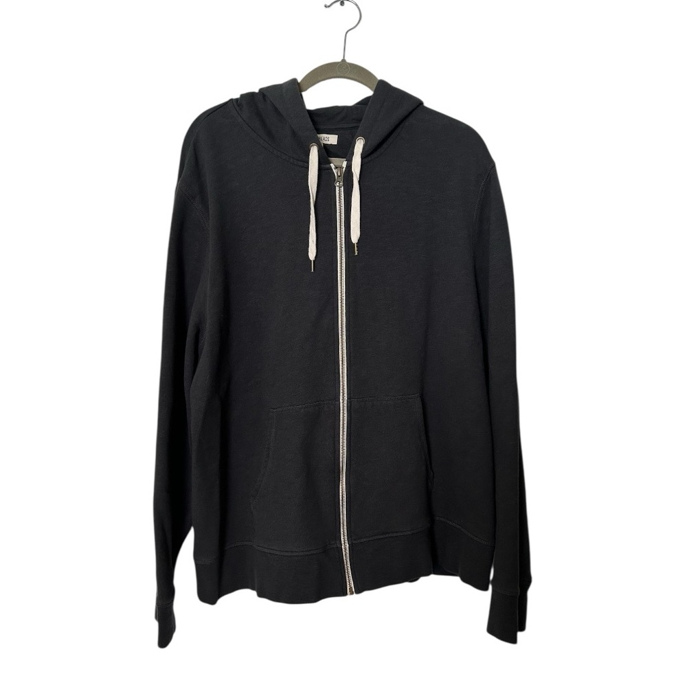Good Threads Men’s Full Zip Hoodie Jacket Dark Charcoal Grey XX Large